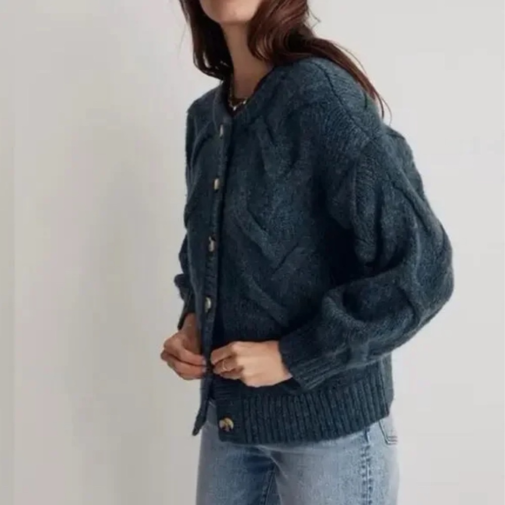 Madewell Cable Ashmont Cardigan Sweater sz XXS